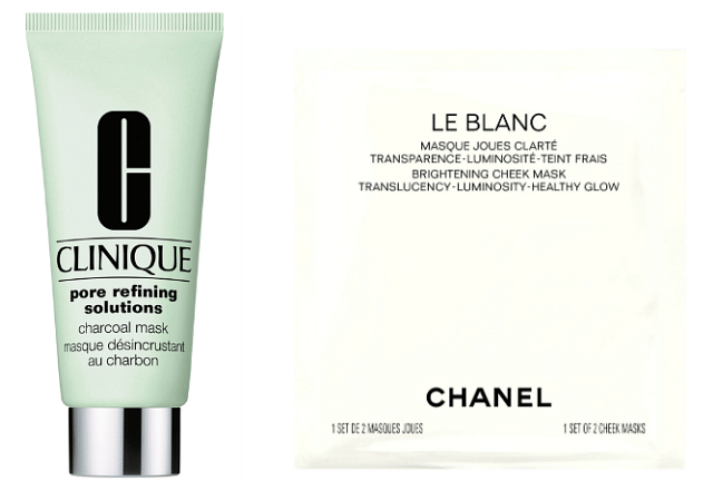 Clinique Pore Refining Solutions Charcoal Mask Chanel Le Blanc Brightening Cheek Mask .png